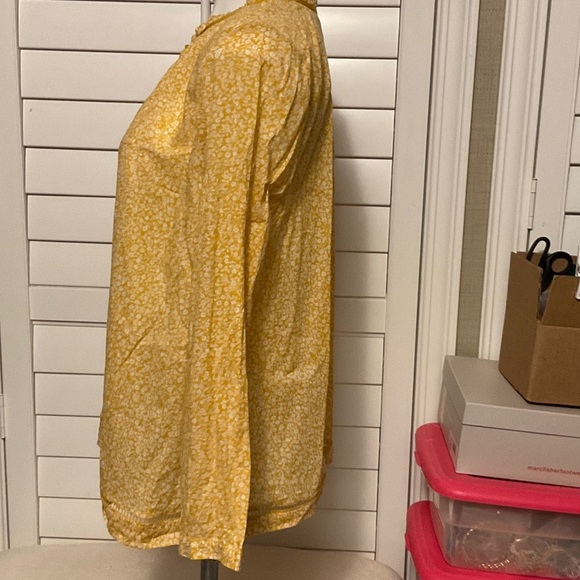 Talbots Yellow Floral Blouse - Picture 6 of 8